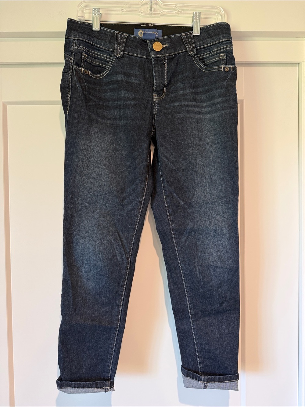 Democracy Dark Blue Cropped Ankle Jeans